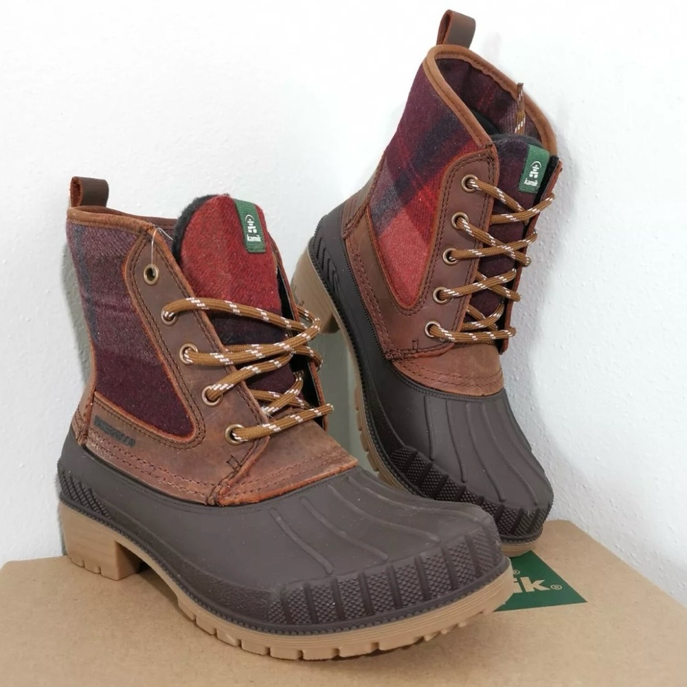Kamik Sienna Mid Insulated
Waterproof Flannel Winter Boots-EUC-SZ 6🍂